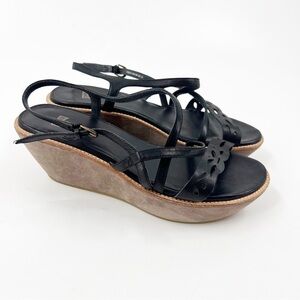✅ Camper Sandals SIZE 39‎ Damas Black Platform Strappy